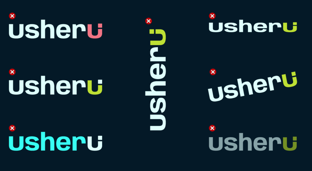 usheru logo don'ts